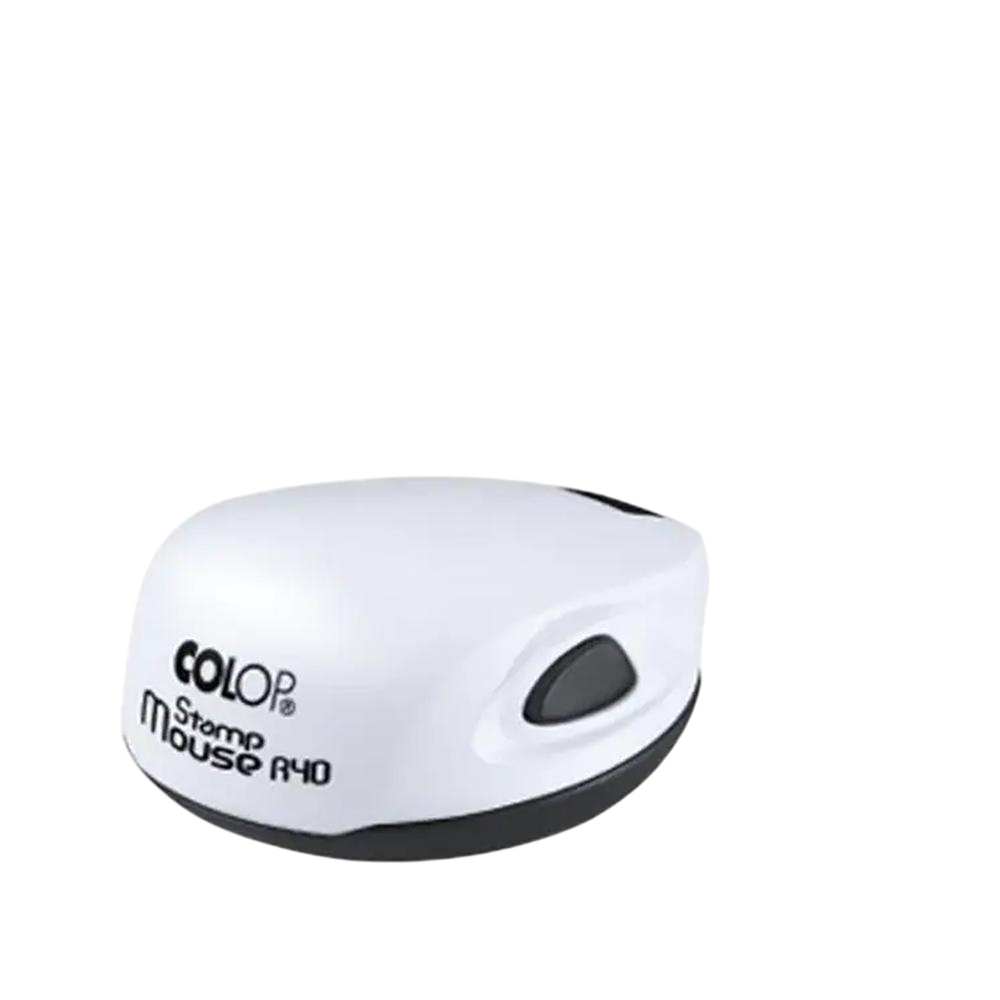 Печать ФОП с карманной оснасткой Colop Mouse R 40 Белый (ФОП9/M40/W)