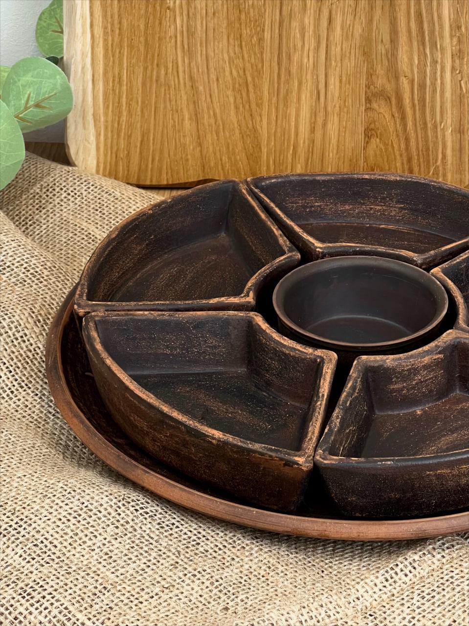 Менажниця керамічна глиняна глака 30 см (3003-43) - фото 9 Менажниця керамічна глиняна глака 30 см (3003-43) - фото 9