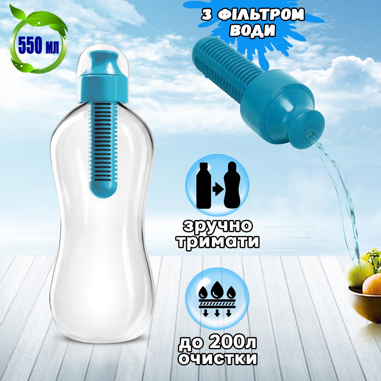 Пляшка для питної води Bottle з фільтром 550 мл (5433) - фото 3