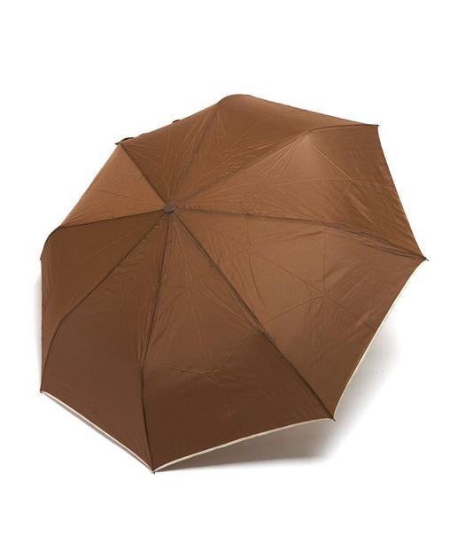 Парасоля жіноча напівавтомат 8 спиць 3 додавання Коричневий з бежевою облямівкою (SL7003)