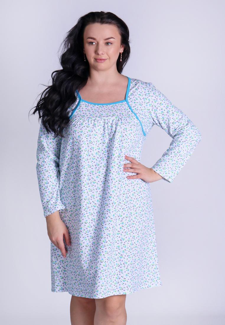 Женская ночная рубашка начес N.EL 739-33-1 XXXL Бирюзовый