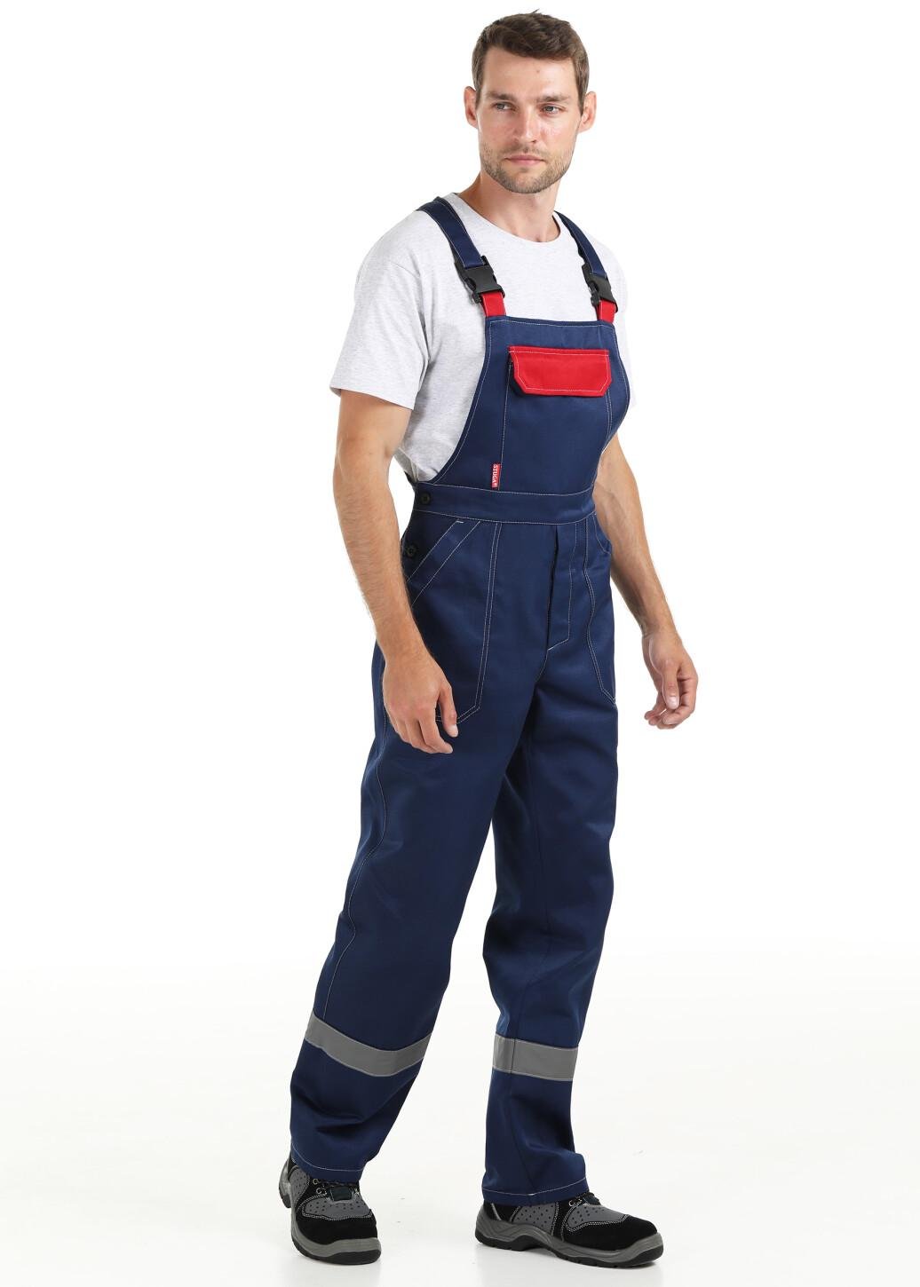 Рабочий полукомбинезон Stuga 33331120 антистатическая спецодежда для защиты от электростатики р. 56-58/3-4 Синий (3333112010) - фото 5