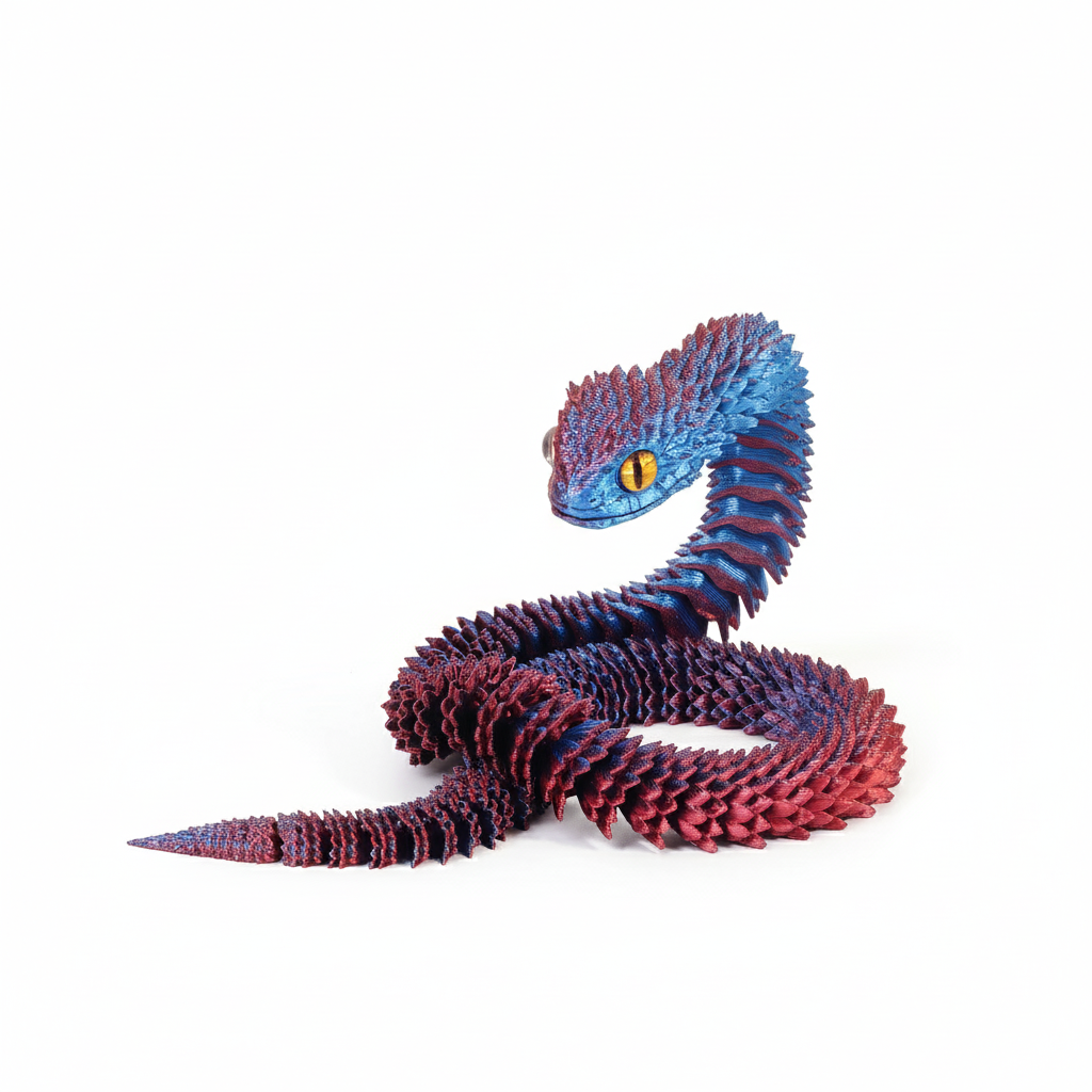 Фигурка подвижная 3D змея антистресс с драконьей чешуей 30 см (191) Фигурка подвижная 3D змея антистресс с драконьей чешуей 30 см (191)