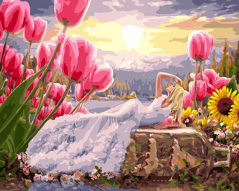 Картина по номерам Brushme Дюймовочка в белом 40x50 см (BS24350)