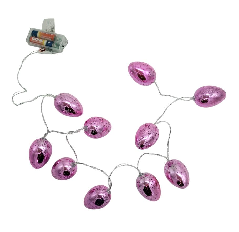 Гирлянда Led пасхальные яйца Livarno Home Пасхальные яйца 10 шт. на батарейках с таймером 120 см (P1-00236)