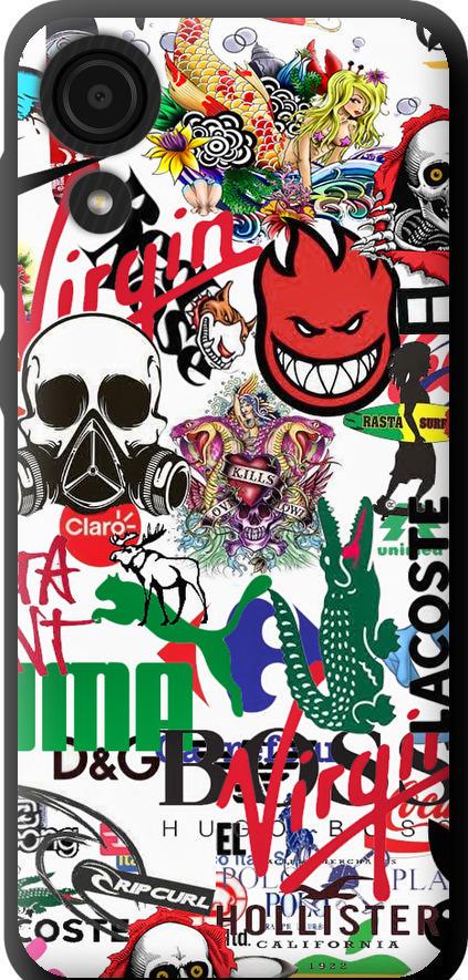 Чехол на Samsung Galaxy A03 Core A032F Many different logos (4022b-2539-42517)