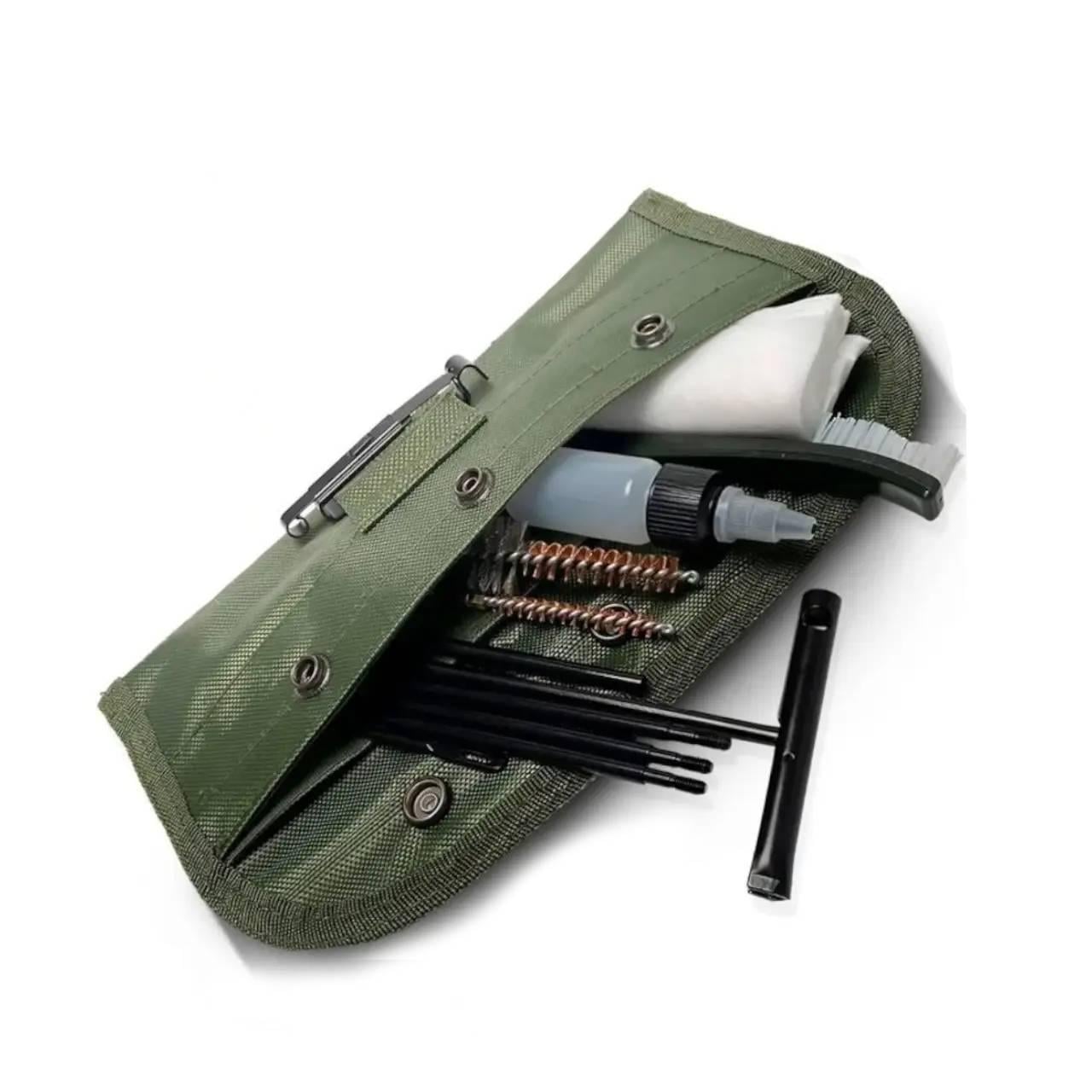 Набір для чищення зброї 5,45 мм 12 предметів шомпол/йоржики/щітки/патчі/масло у чохлі (2160)