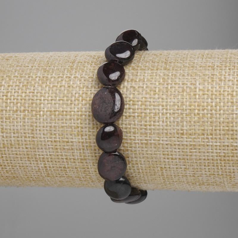 Браслет Гранат галівка d 10-14х10-12мм 18 см та стрейч (97202) Браслет Гранат галівка d 10-14х10-12мм 18 см та стрейч (97202)