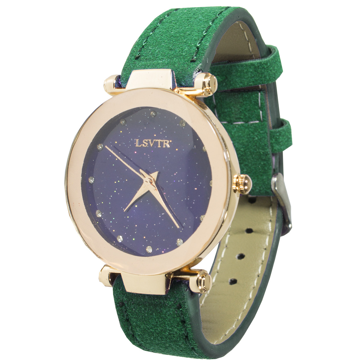 Часы для девушек закаленное стекло мягкий браслет LSVTR Fashion Green Часы для девушек закаленное стекло мягкий браслет LSVTR Fashion Green