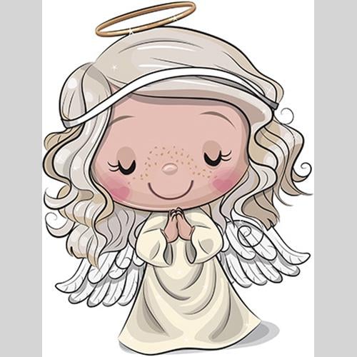 Наклейка Ростовая фигура Ангел девочка