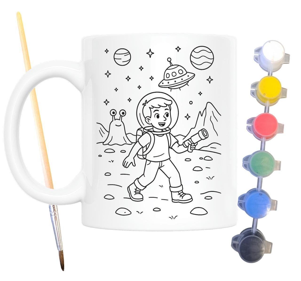 Набор для творчества кружка раскраска Космос 330 мл Белый (КР0164)