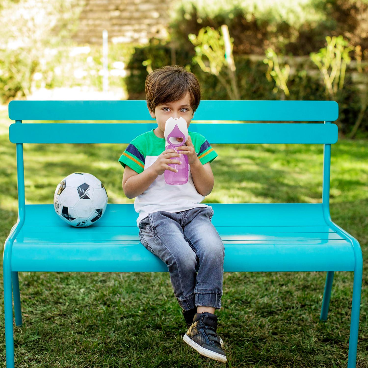 Пляшка для води Munchkin Flip & Go 340 мл Фіолетовий (00483) - фото 6 Пляшка для води Munchkin Flip & Go 340 мл Фіолетовий (00483) - фото 6