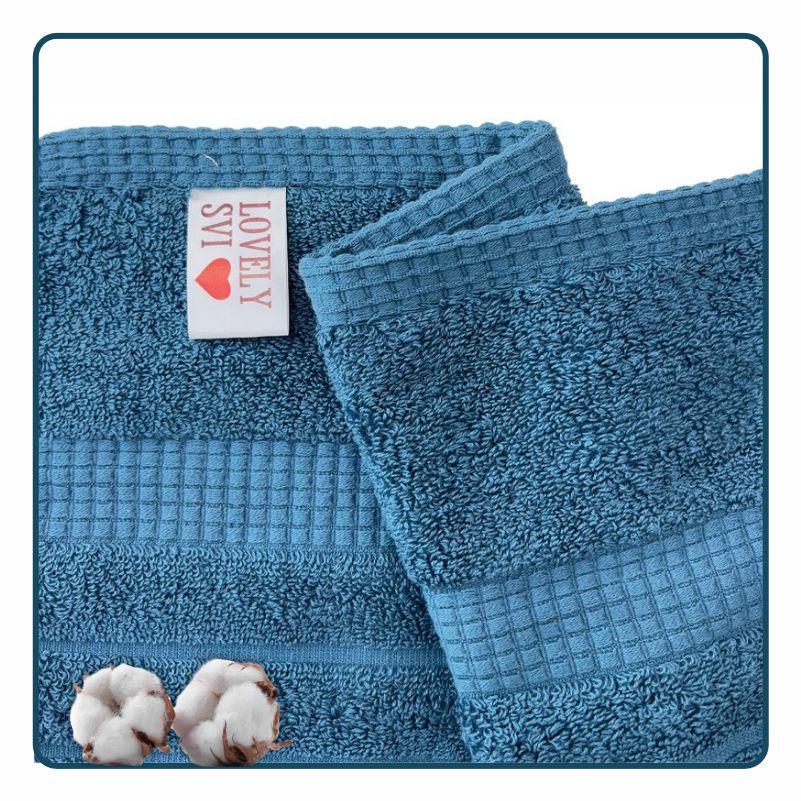 Набор полотенец для ванной Lovely Svi Oxford Stripe жаккард 2 шт. 50х90 см Blue (451124) - фото 2