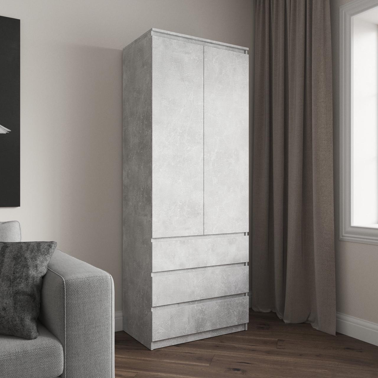 Шафа гардеробна Вайс R-16 802х500х2110 мм Бетон (30834933) - фото 1 Шафа гардеробна Вайс R-16 802х500х2110 мм Бетон (30834933) - фото 1