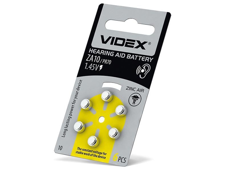 Батарейка воздушно-цинковая Videx ZA10 PR70 Blister 6 шт. (8452)