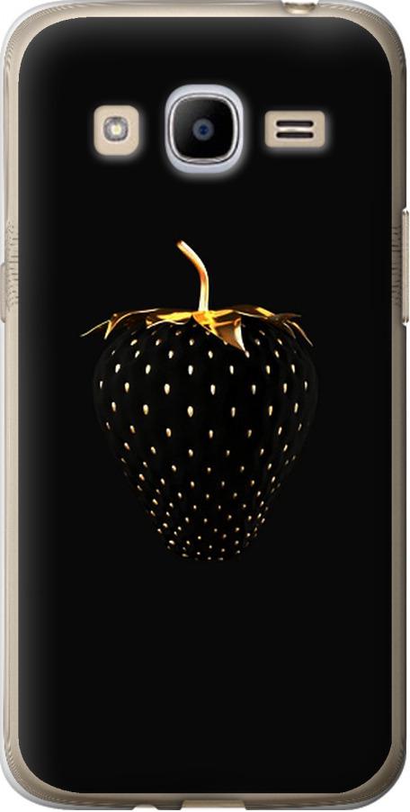 Чехол на Samsung Galaxy J2 (2016) J210 Черная клубника (3585u-270-42517)
