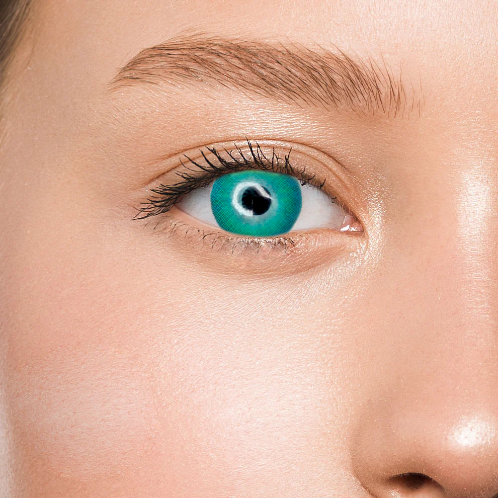 Контактные линзы зеленые Elite Lens Айс Бирюза +0,00 14,5 мм 2 шт. Зеленый (25906485)