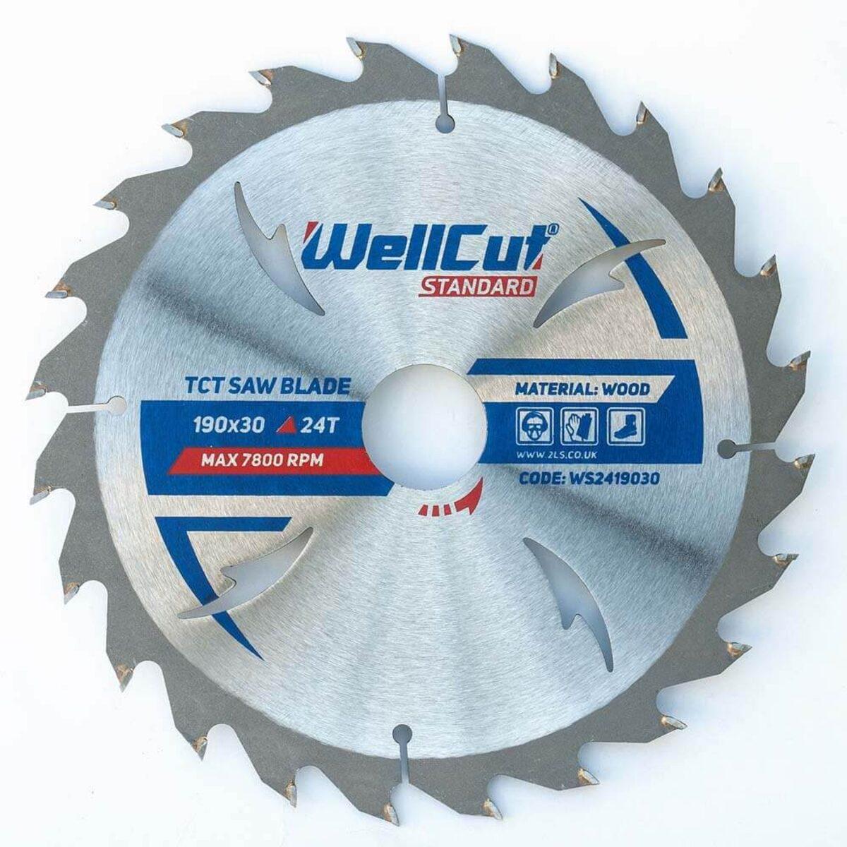 Пильный диск по дереву WellCut Standard 190х30 мм 24Т 50 шт. (018024)
