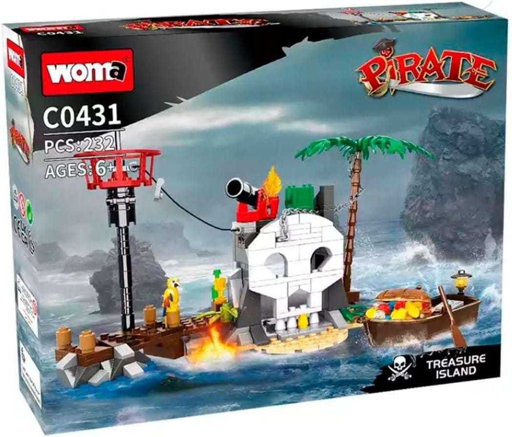 Конструктор WOMA Пиратский остров с пиратским кораблем и пиратами 232 дет. - фото 2