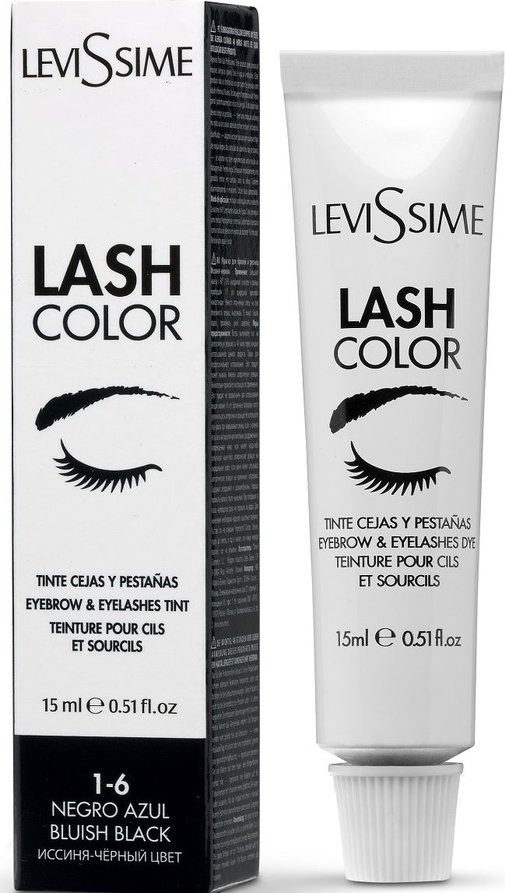 Фарба для брів і вій LeviSsime LashColor 15 мл 1-6 Bluish Black (8435054645273)