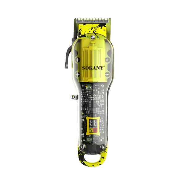 Машинка для стрижки волос Sokany SK-LF-9970 аккумуляторная с насадками 2400 mAh Желтый (147-107- SKLF9970)