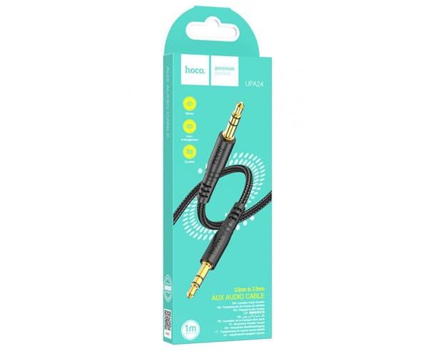 Аудио-кабель Hoco UPA24 Smooth AUX audio cable 1 м Black - фото 6 Аудио-кабель Hoco UPA24 Smooth AUX audio cable 1 м Black - фото 6