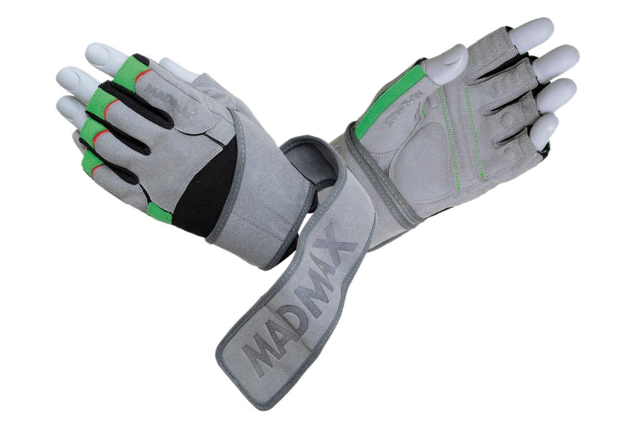 Рукавички для фітнесу MadMax MFG-860 Wild L Grey/Green (21463114)