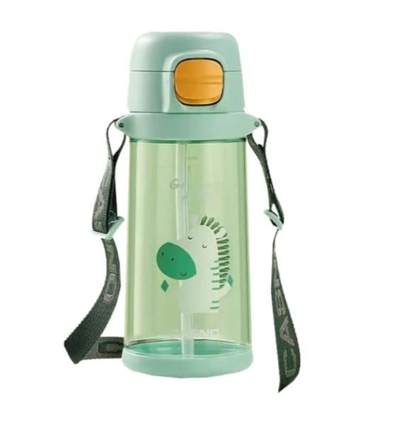 Бутылка для воды Casno KXN-1219 Зебра с соломинкой 690 мл Зеленый (62133)