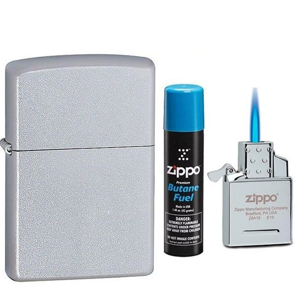 ᐉ Зажигалка ZIPPO 205 Classic Satin Chrome газовый инсерт к зажигалкам .