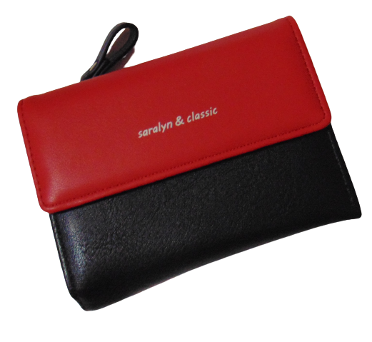 Кошелек женский на магнитах Saralyn С1604 Черный/Красный (1898131481)