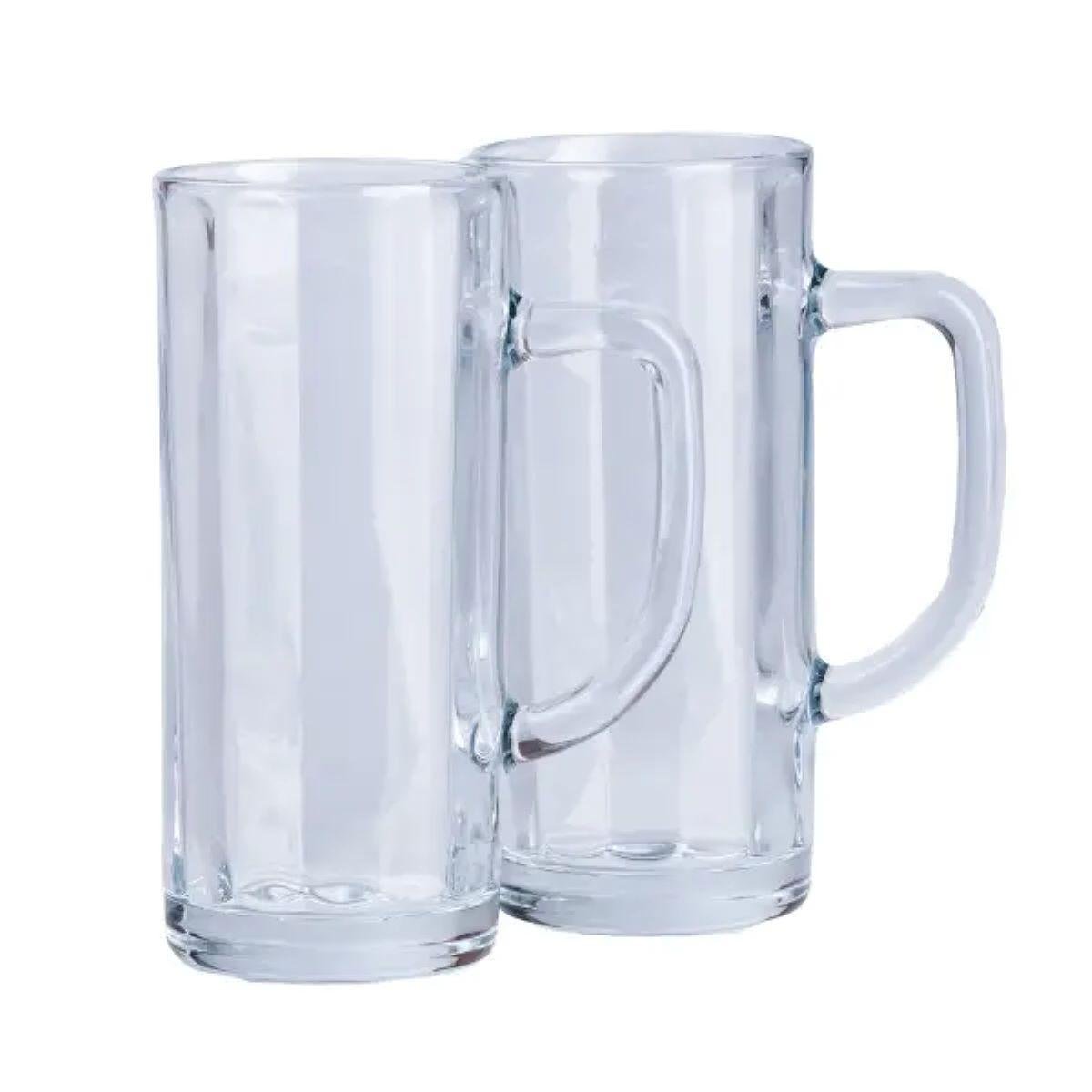 Набор пивных кружек стеклянные 2 шт. по 500 мл Прозрачный (HP576)