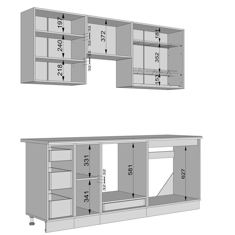 Готова кухня Idea Ніко з лаковою стільницею 38 мм/200 см Білий (22668872) - фото 3