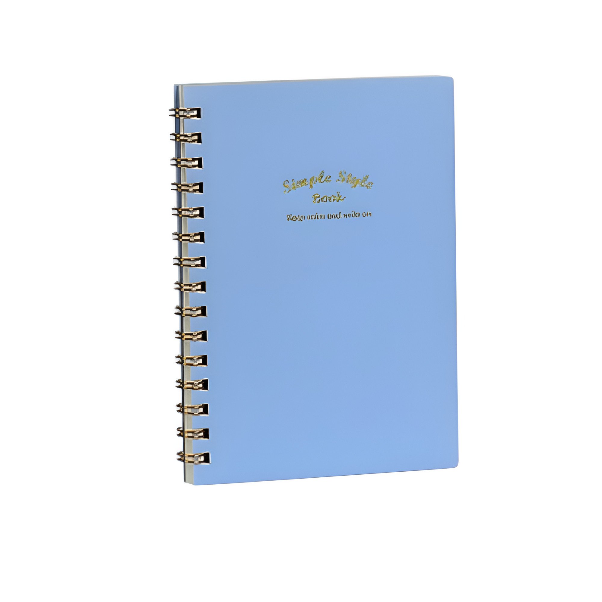 Блокнот на спирали Stenson Simple style А5 на 100 листов с обложкой из пластика Голубой (WW01587ST)