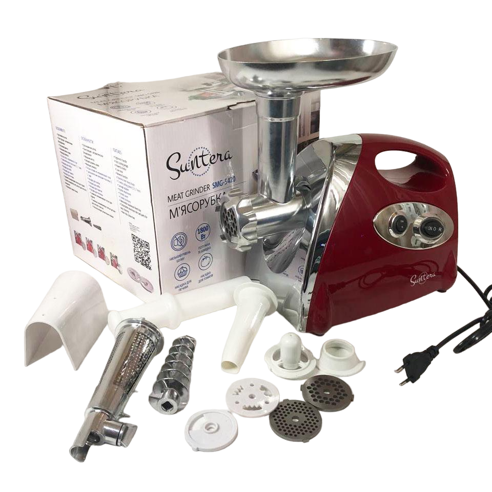 Электромясорубка Suntera SMG-5420R 1800 Вт Красный (ws43696)