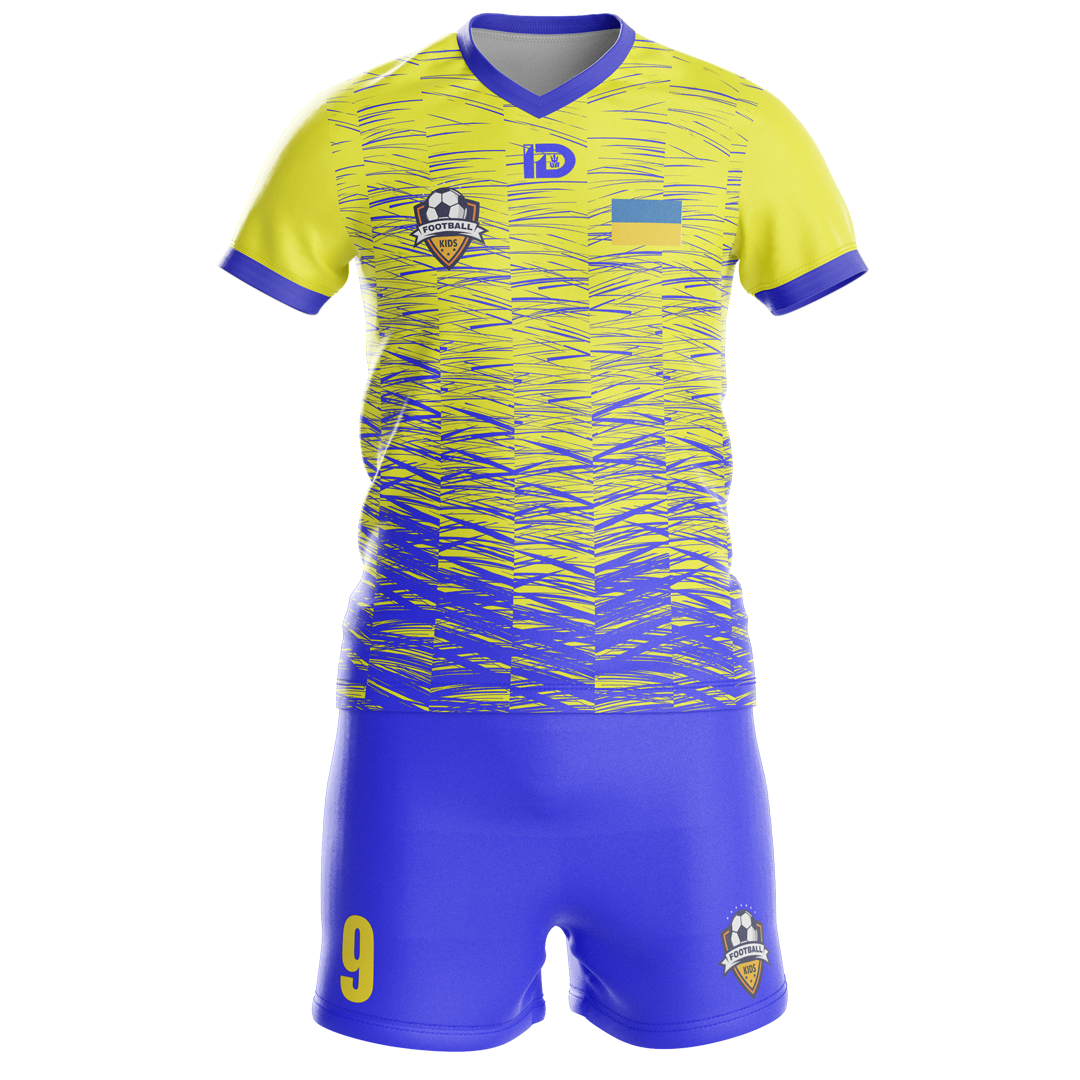 Футбольна форма дитяча IDSport S Жовтий/Синій (0602-1512)