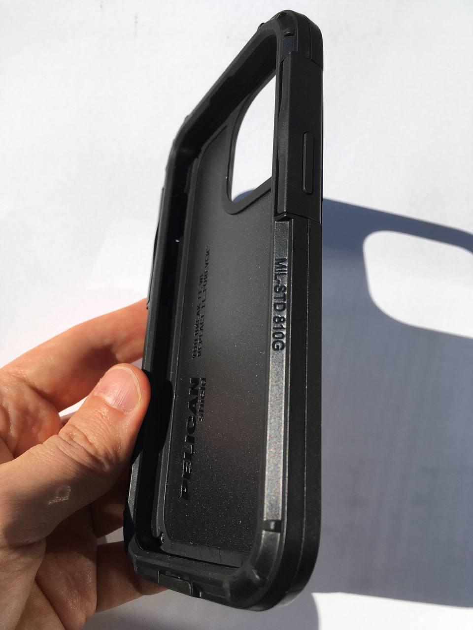 Чохол протиударний з кліпсою тактичний мілітарі Pelican Shield Kevlar для iPhone 13/14 (6.1") Black - фото 13