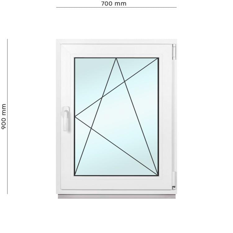 Окно металлопластиковое Framex поворотно-откидное с правым открытием 700х900 мм Белый - фото 2