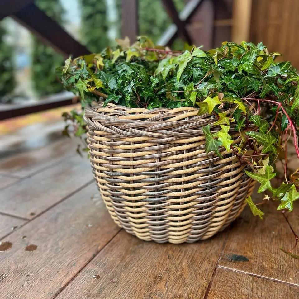 Кашпо плетеное из ротанга 10 л (27709789)