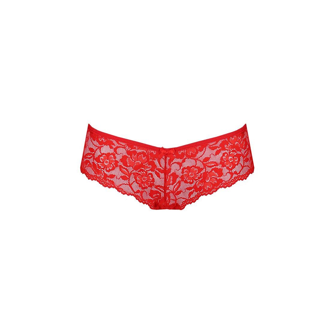 Трусы-бразилиана из цветочного кружева Passion Raja Thong XXL/XXXL Red Трусы-бразилиана из цветочного кружева Passion Raja Thong XXL/XXXL Red