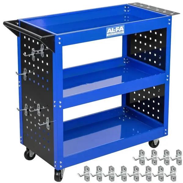 Візок для інструментів ALFA ALMTC01 сталевий 3 полиці 12 гачків (ALMTC01)