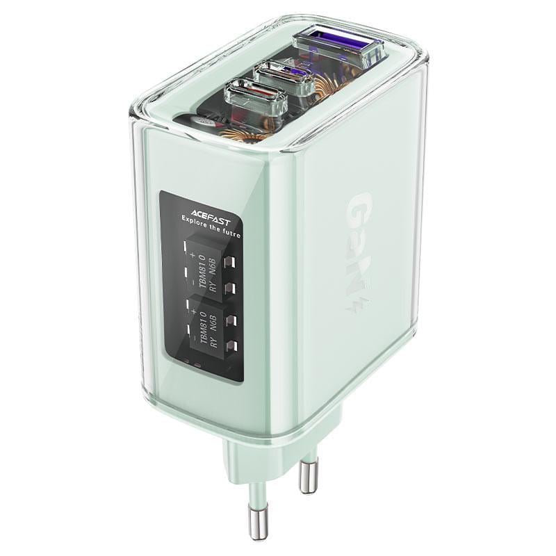 Зарядний пристрій мережевий Acefast A45 Exploration series PD65W GaN 1USB-A/2C Mountain mist (00000065890_4)