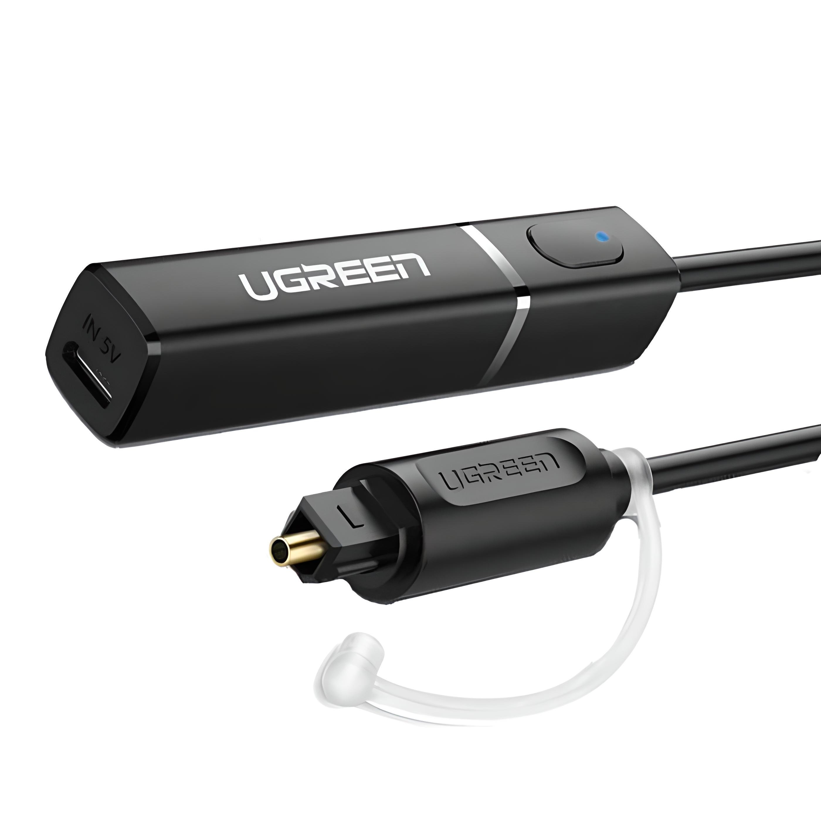 Передавач Bluetooth 5.0 Ugreen aptX Low Latency SPDIF Toslink Hi-Fi Чорний - фото 1 Передавач Bluetooth 5.0 Ugreen aptX Low Latency SPDIF Toslink Hi-Fi Чорний - фото 1