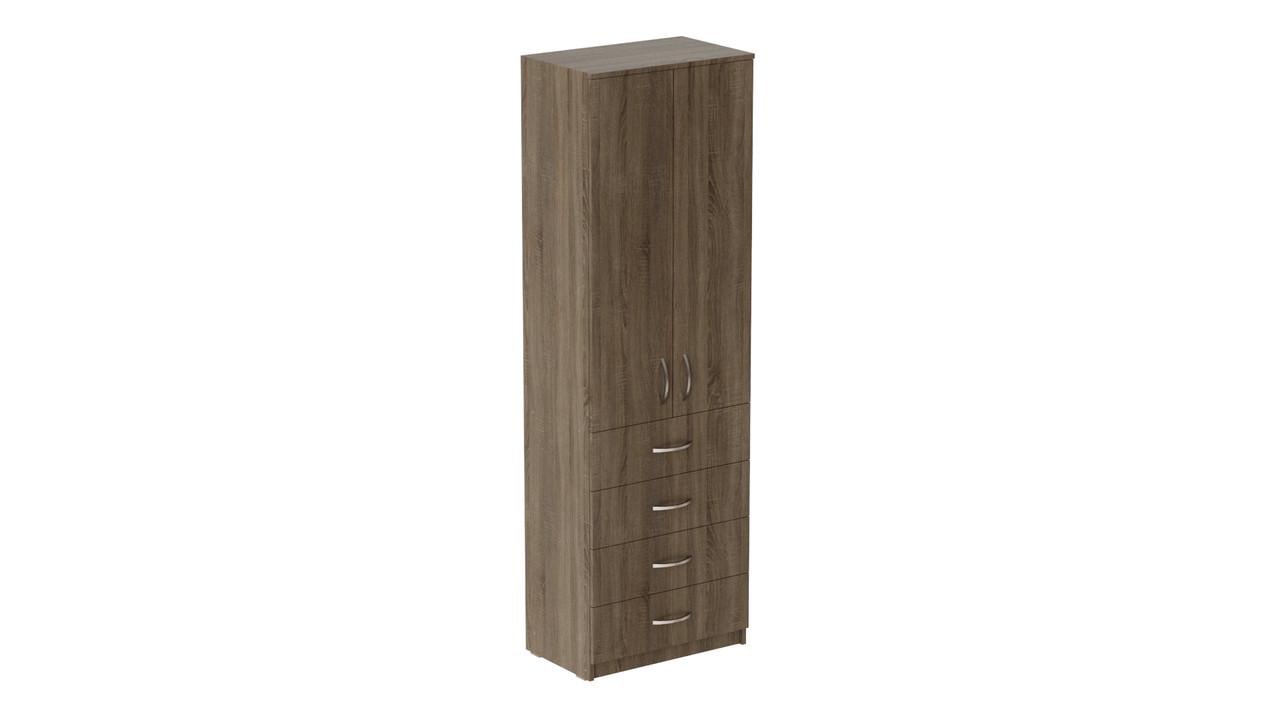 Шкаф Ferrum-decor Анжело на 3 полки с 2 дверями и 4 ящиками ДСП 16 мм 1900x600x380 мм Дуб Сонома Трюфель (FRD-104993)