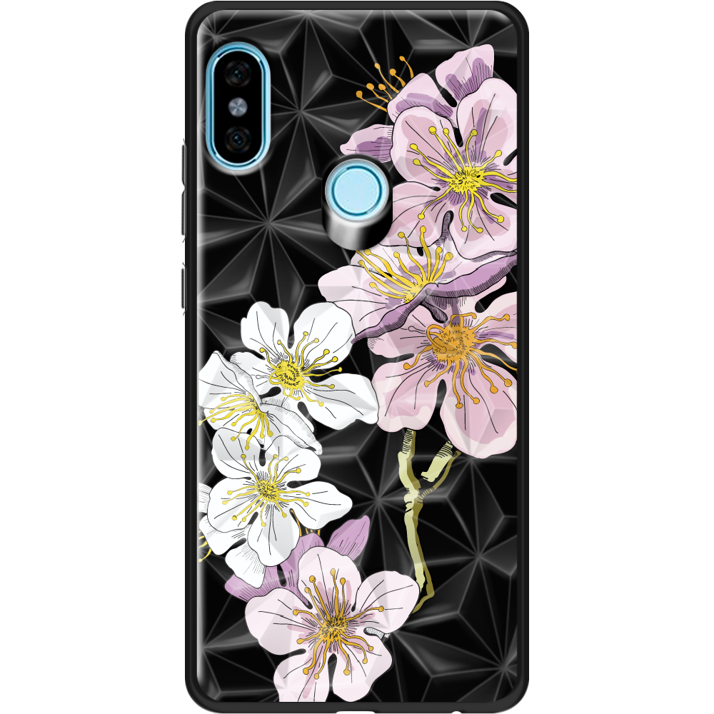 Чехол BoxFace Xiaomi Redmi Note 5 / Note 5 Pro Cherry Blossom Черный силикон с призмой (32971-cc4-37870)