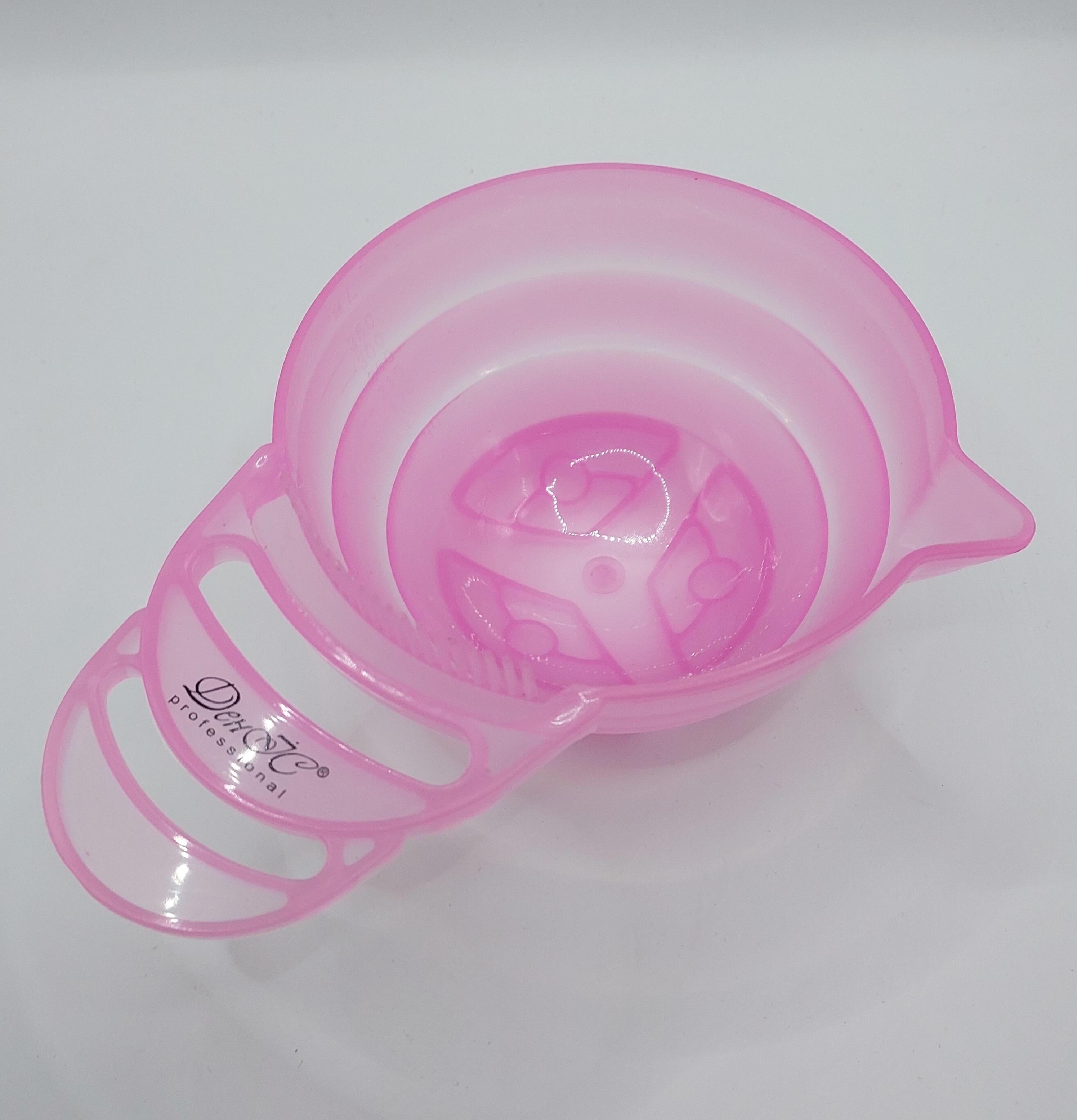 Миска для фарбування волосся ДенІС professional Люкс з гребенем Рожевий (2401145579) - фото 4