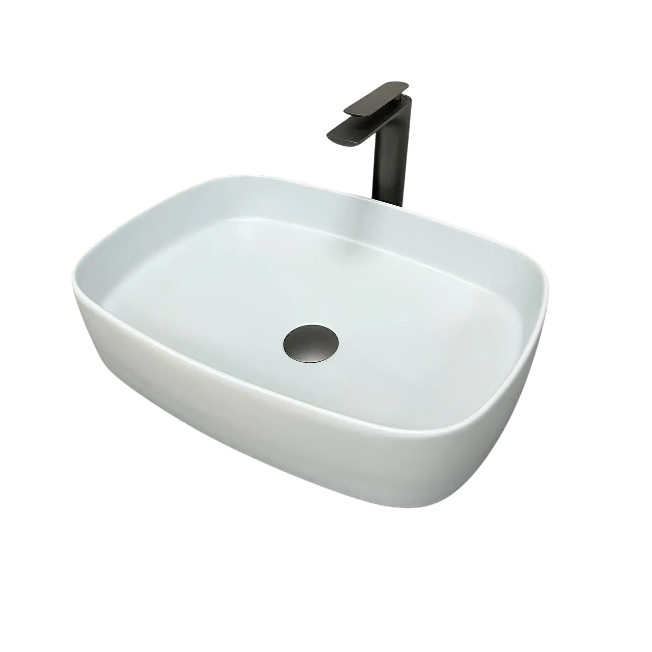 Раковина накладная VBI Aosta Smoke Blue прямоугольная 375x495 мм Голубой (RM-VBI-013702)