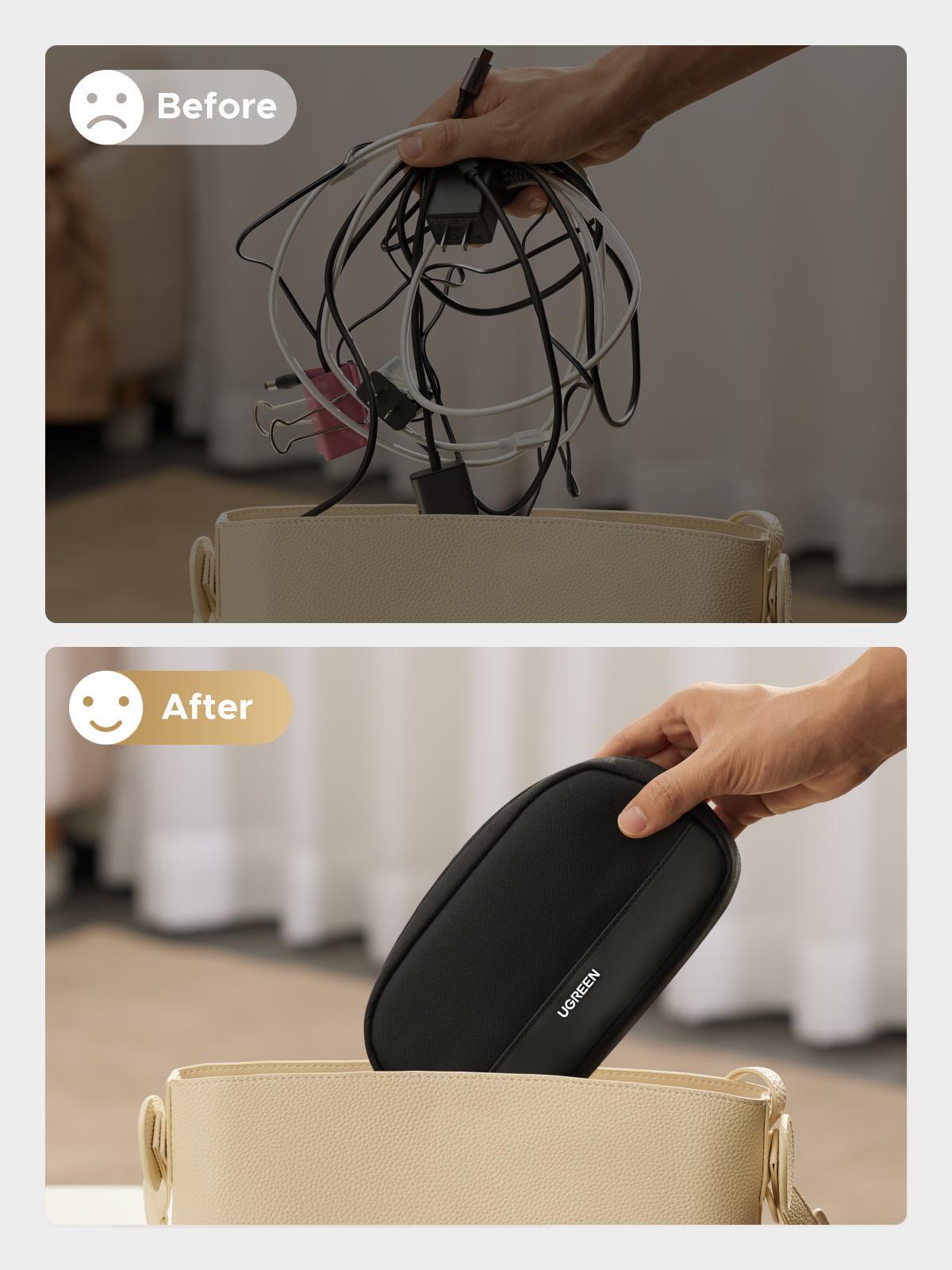 Сумка-органайзер для електроніки Ugreen Чорний (65555) - фото 4