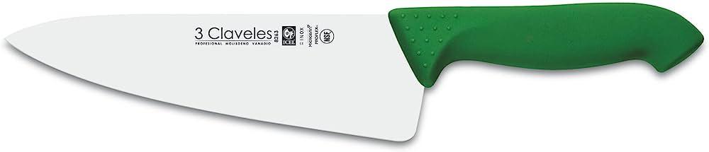 Шеф-нож кухонный европейский для овощей/зелени 3 Claveles Proflex штампованный нержавеющая сталь 200 мм Зеленый (1882219968) - фото 1 Шеф-нож кухонный европейский для овощей/зелени 3 Claveles Proflex штампованный нержавеющая сталь 200 мм Зеленый (1882219968) - фото 1