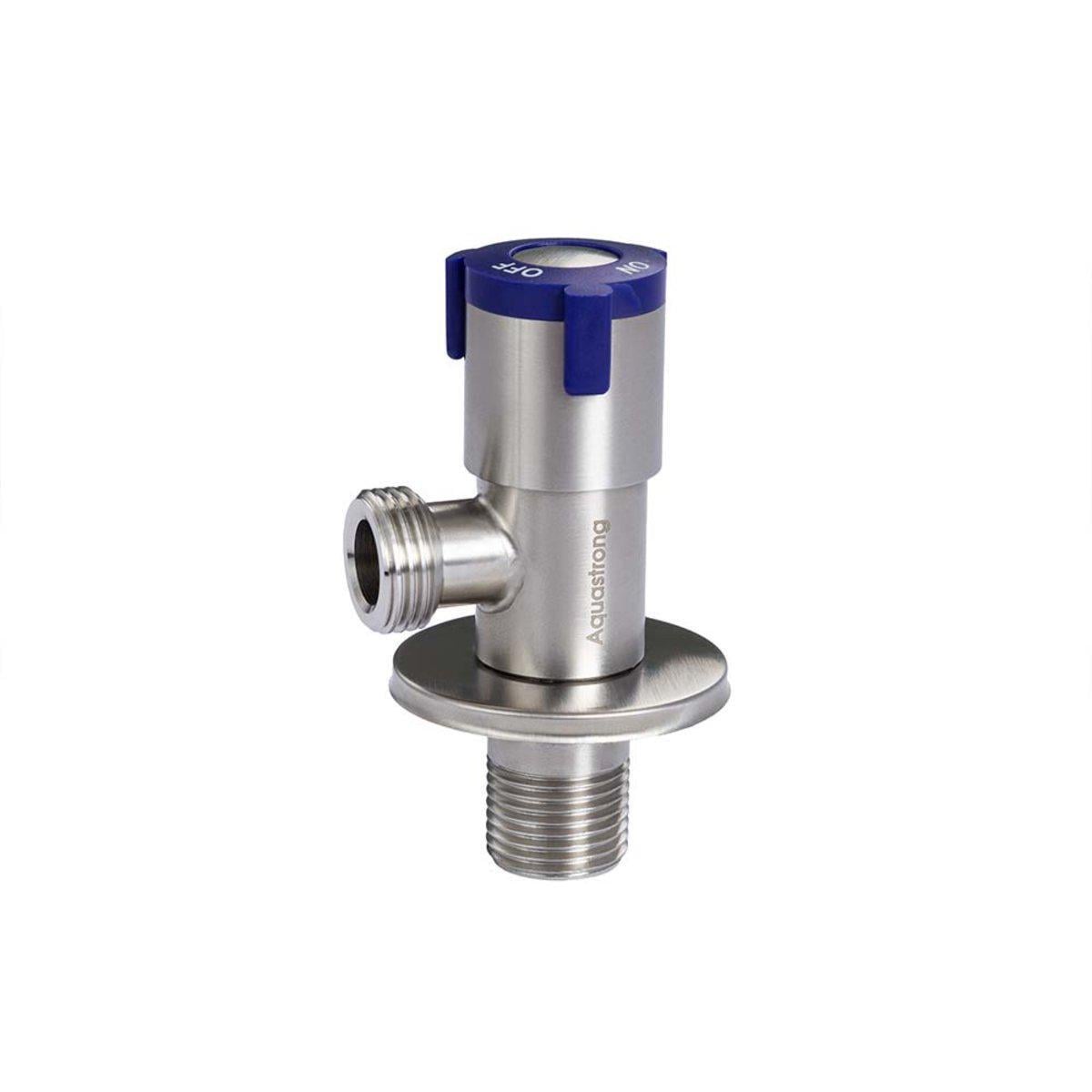 Кран угловой Aquastrong V2 1/2"x1/2" ЗЗ нержавеющая сталь (PUD-V201)