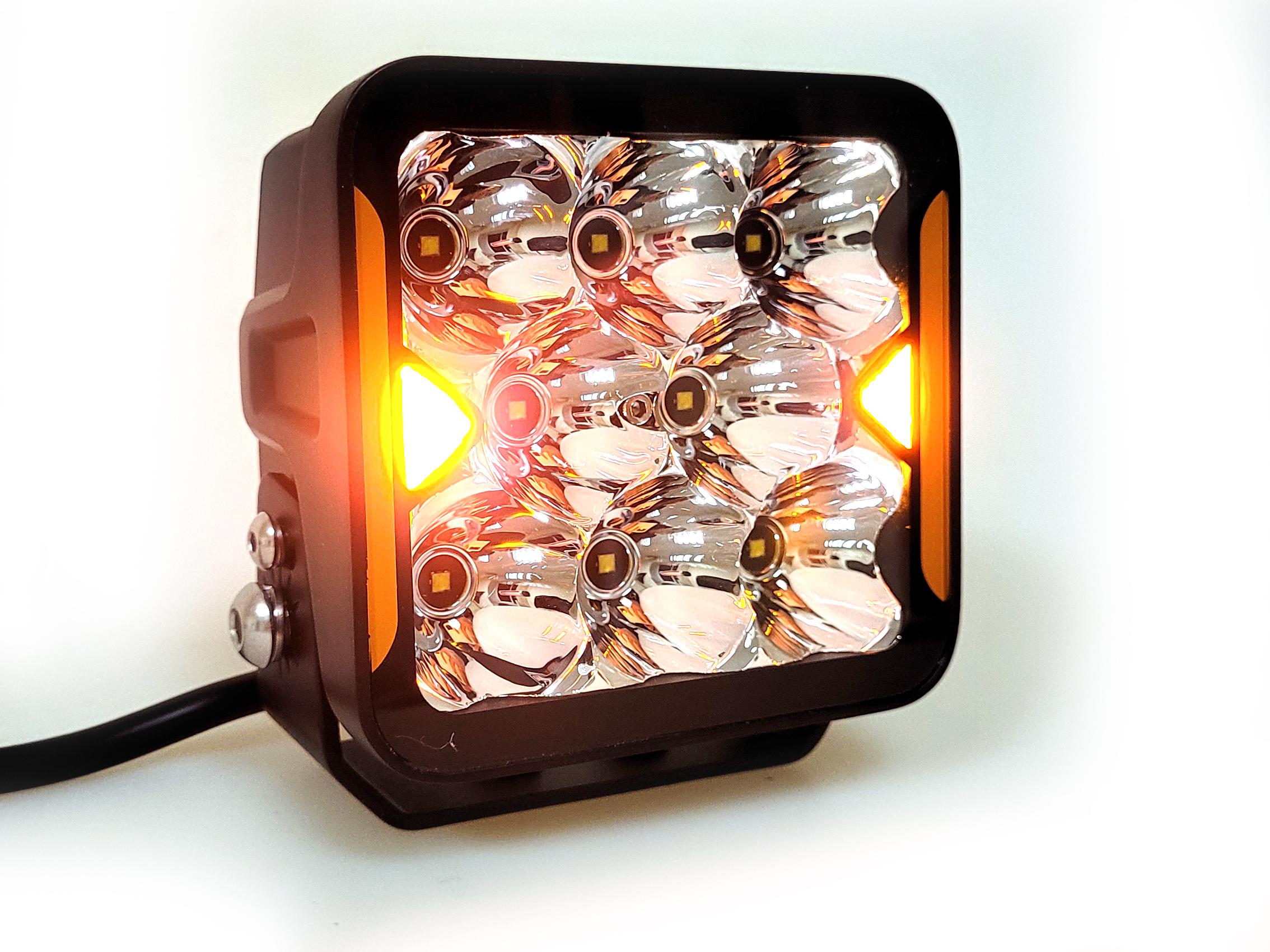 Фари додаткові LED WL SQ-109 DLX 4" SP+DRL 8L-40 W Osr - фото 4